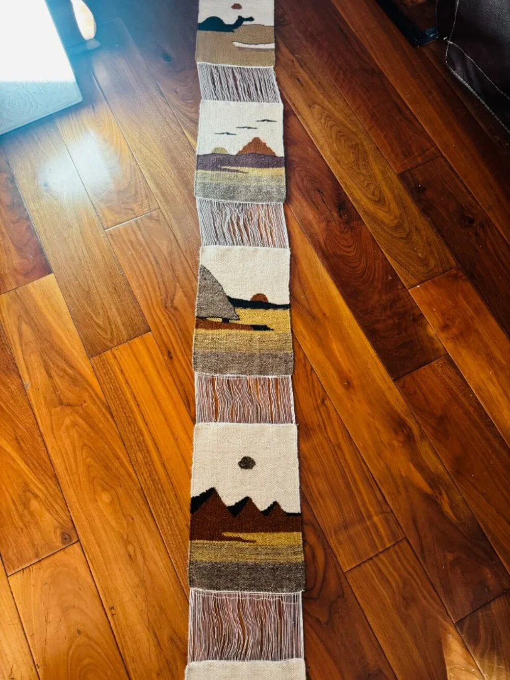 Woven Egyptian Art Handwoven Textile Runner Wall Decor 84x7.5